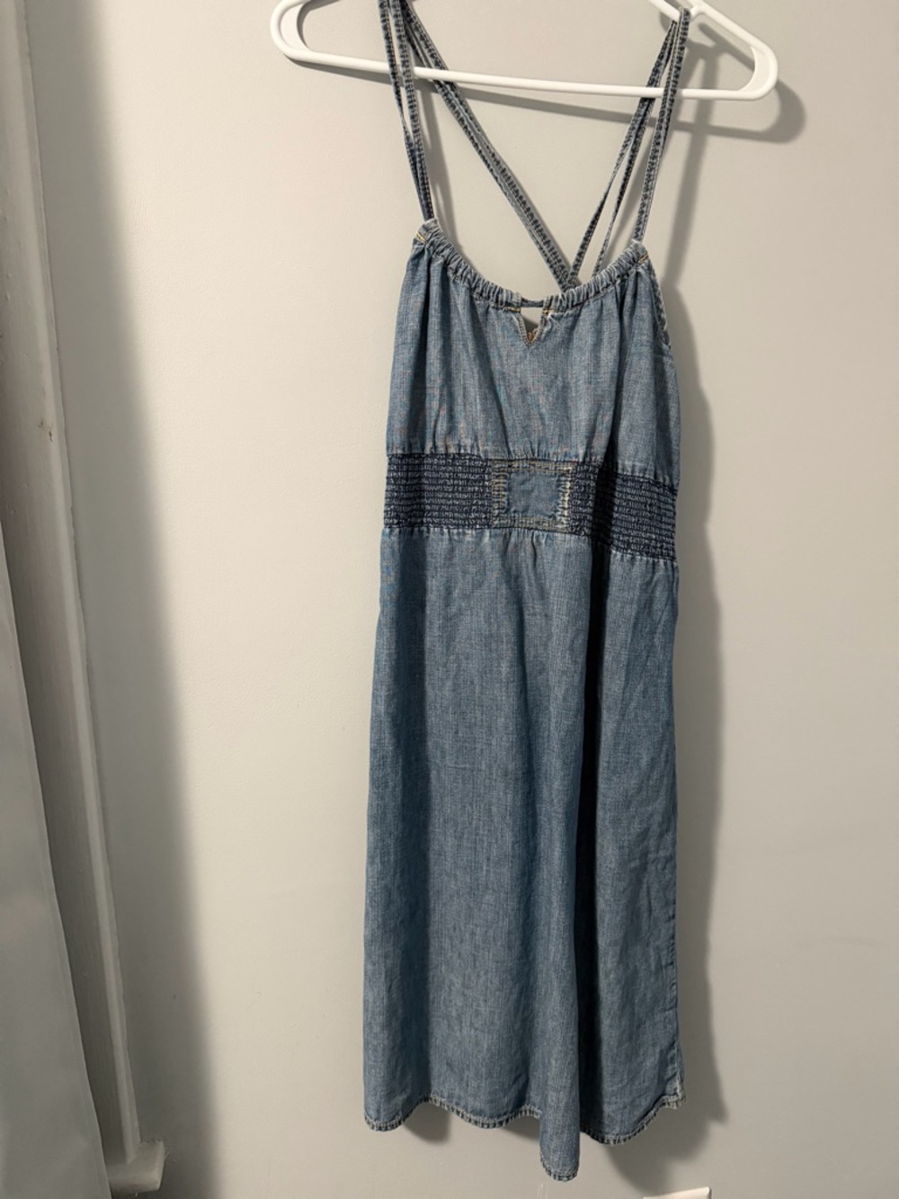 Vintage Old Navy Blue Denim Label Sundress Size LG